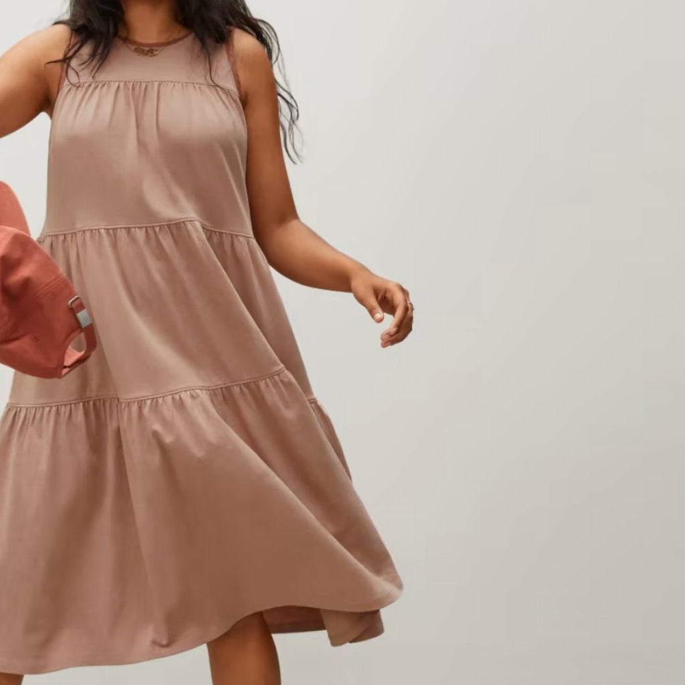 The Weekend Tiered Dress - EVERLANE
